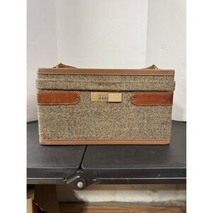 Vintage Hartmann Luggage Tweed Make Up Cosmetic Makeup Carry On‎ Case No Code